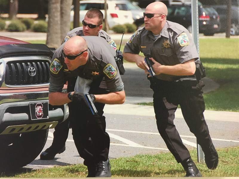 Deputies reenacting an active shooter situation