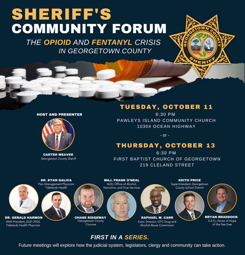 Sheriff's Community Forum Explores Opioid and Fentanyl Crisis in Georgetown County